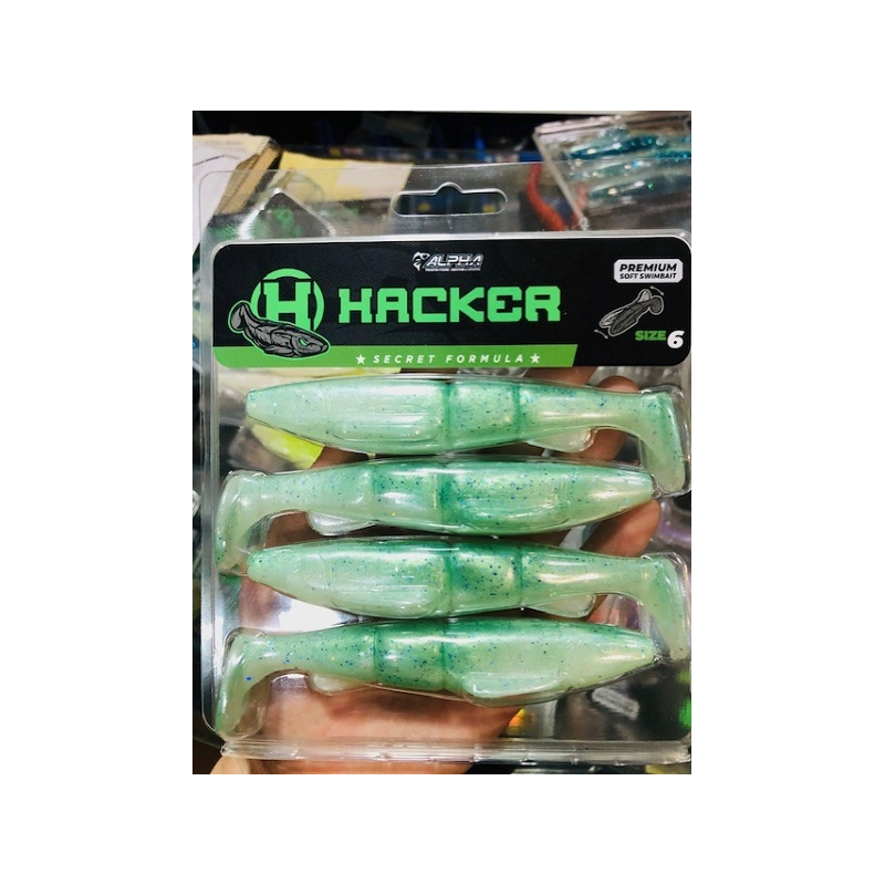 HACKER TALLA 6 12CM 4UNID 05 GREEN GLITTER