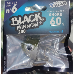 BLACK MINNOW 200 1 SHORE JIG HEAD 60GR KAKI