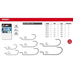 ANZUELO HAYABUSA 3/0 OFFSET SHANK WRM957