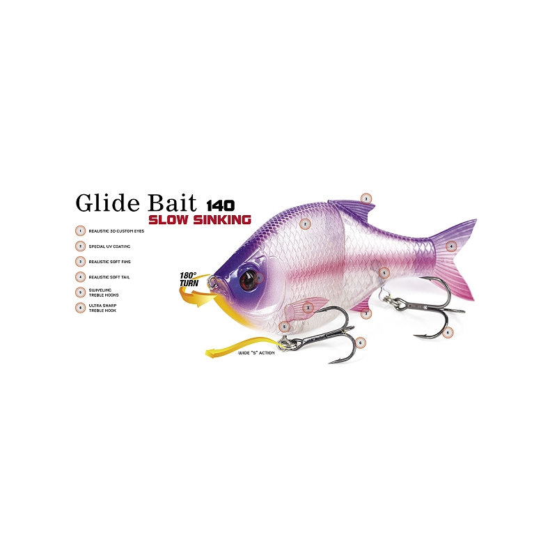 MOLIX GLIDE BAIT 140 SLOW SINKING BOMBOSHAD