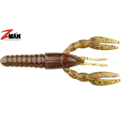 Z-MAN PUNCH CRAWZ 4" COLOR 97 GREEN PUMPKING RED