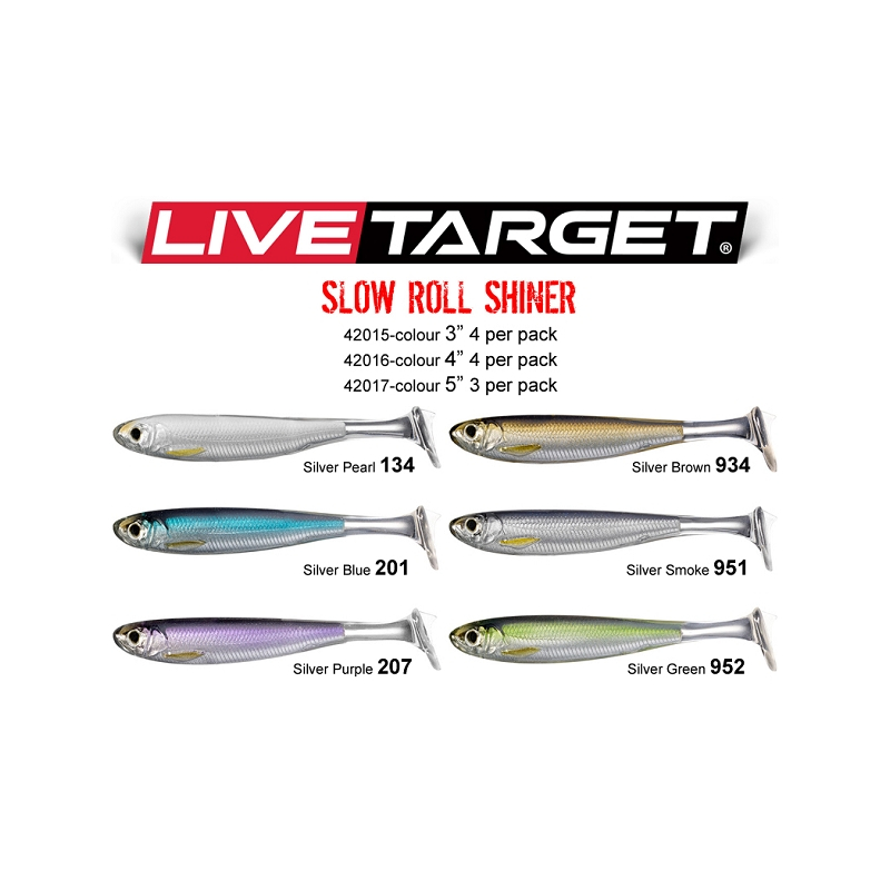 LIVE TARGET SLOW ROLL SHINER PADDLE TAIL 951
