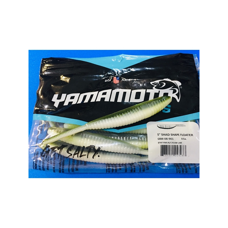 YAMAMOTO SHAD SHAPE 5" CREAM LAMINATE