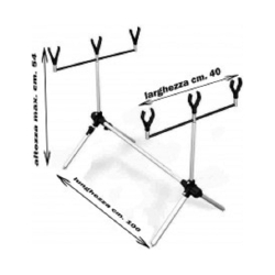 TRIPODE SILVER ROD POD 3 CAÑAS 100CM
