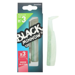 BLACK MINNOW 120 3 CUERPOS GREEN GLITTER