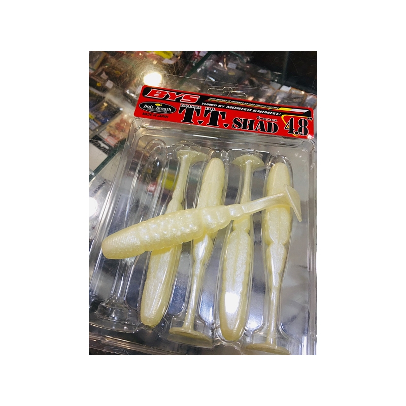 BAITBREAH BYS T.T SHAD 4.8" 5pcs WHITE PEARL