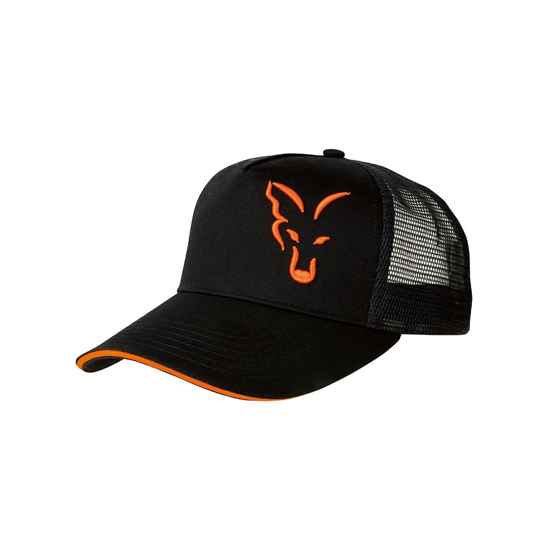 GORRA FOX BLACK ORANGE TRUCKER