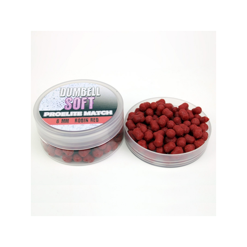 PRO ELITE DUMBELL SOFT FEEDER 8MM ROBIN RED 30GR