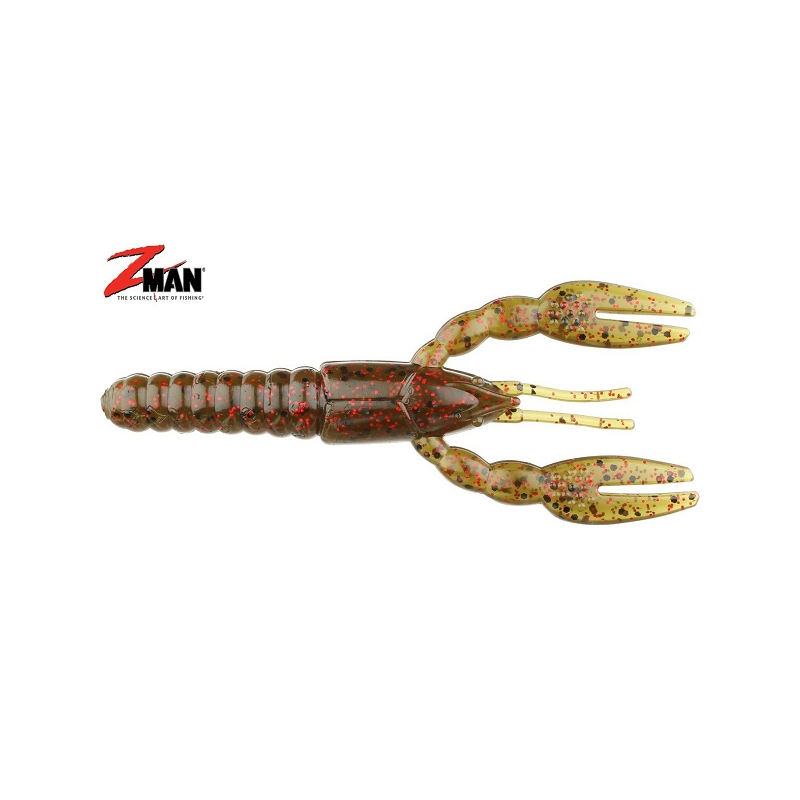 Z-MAN PUNCH CRAWZ 4" COLOR 97 GREEN PUMPKING RED