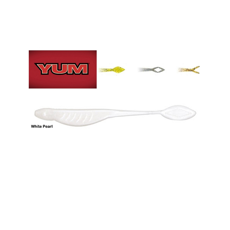 YUM 5 HOUDINI SHAD PEARL WHITE