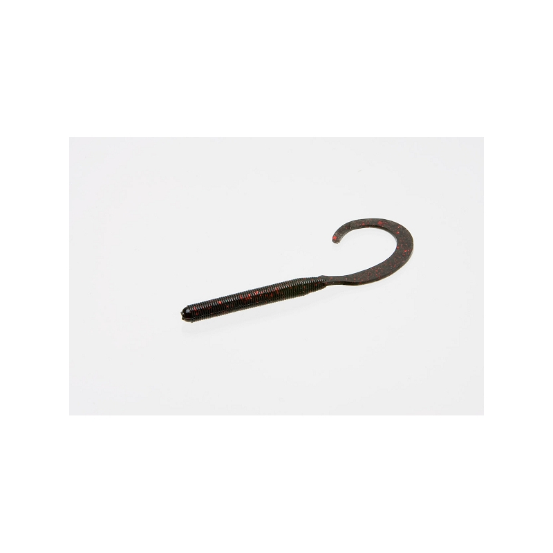 ZOOM CURLY TAIL 4" 001 BLACK RED