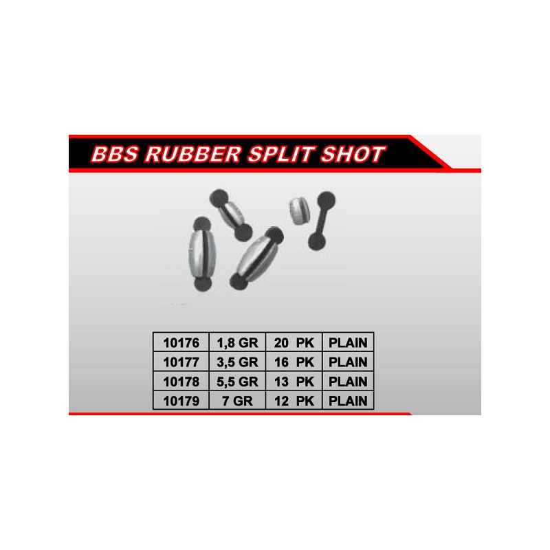 BBS RUBBER SPLIT SHOT 3.5 GR