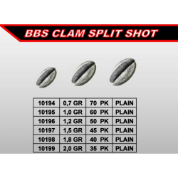BBS CLAM SPLIT SHOT 2gr 35unid