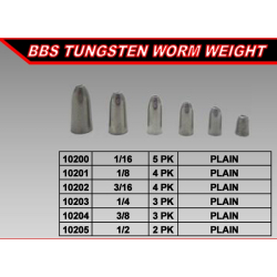 TUNGSTEN WORM WEIGHT 1/4 7GR