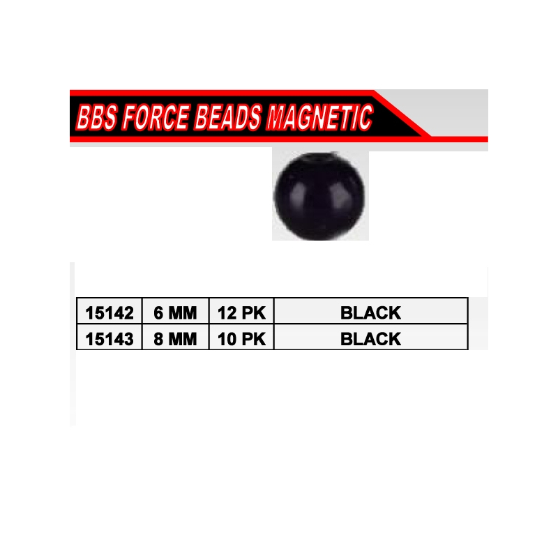 BBS FORCE BEADS MAGNETIC 8mm BLACK